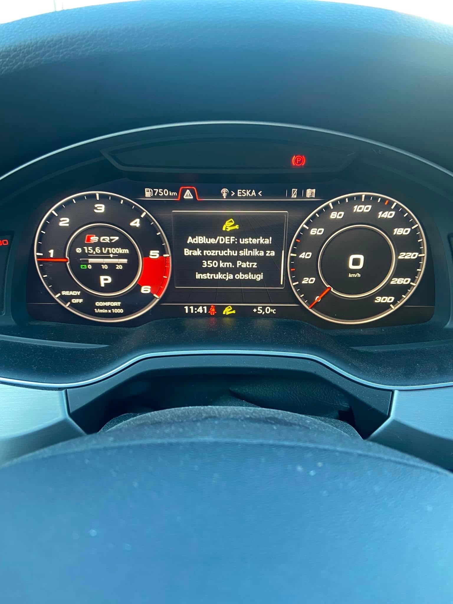 Usuniecie AdBlue Audi SQ7 4.0TDI